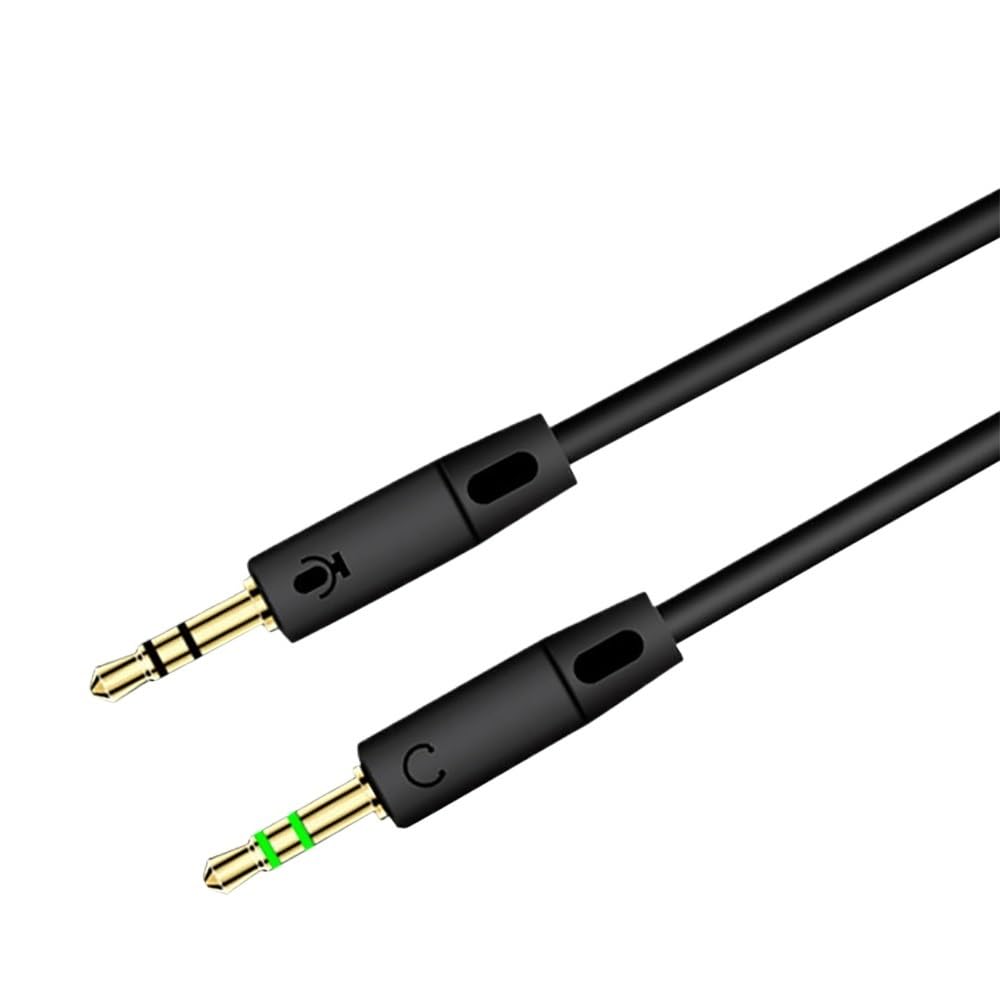 Ja-ck - Adattatore audio per cuffie da 3,5 mm, 2 maschio a 1 femmina, splitter audio per computer, microfono AUX Y, splitter per microfono, convertitori di cavi (bianco)
