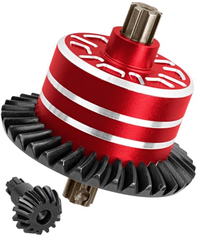 #45 Steel 37T Main Gear&13T Input Gear Differential Case Diff Gear Upgrades Part for 1/10 Senton/Bigrock/Granite/Vorteks 3S BLX,Kraton/Outcast 4S BLX,1/8 Infraction/Typhon/Vendetta 3S BLX.Red