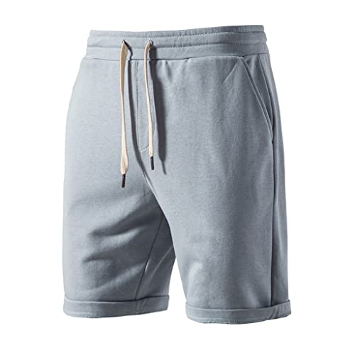Short de sport homme RLKHXBS en coton respirant avec poches pour jogging