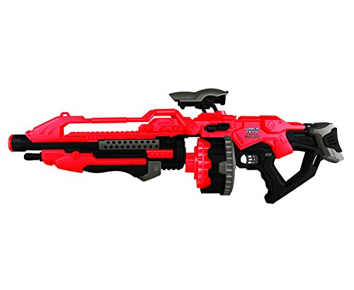 World Tech Toys Prime Motorized Dart Blaster World Tech Warriors, Red, 31 x 6.5 x 11