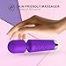Handheld Cordless Mini Massager, Powerful Quiet with Waterproof, 20 Modes & 8 Speeds Vibration Wand for Back Neck Shoulders, Muscle Soreness Relief & Recovery (Purple)