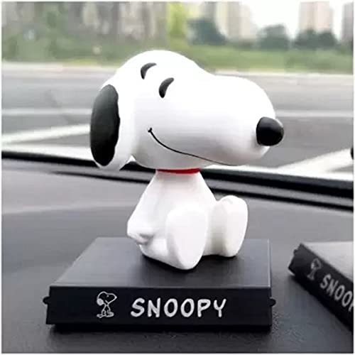 Image of AUGEN Super Hero Snoopy Action Figure Limited Edition Bobblehead with Mobile Holder for Car Dashboard, Office Desk & Study Table (Pack of 1), Plastic