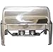 Tiger Chef Chafing Dish Buffet Set - Stainless Steel Chafer - Roll-Top Chaffing Dishes 8 Quart and Plastic Salad Tong - Chafer and Buffet Warmer Set