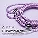 Linsoul Tripowin Zonie IEM Cable, 16 Core Silver Plated Earphone Upgraded Cords, 1.25m SPC in Ear Monitor Cable for 7hz Zero:2 Orchestra Lite Cadenza Hype4 Supermix4(2pin 0.78mm, 4.4mm)(Lavender)