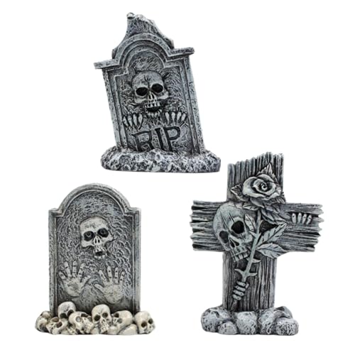 Petite décoration de pierres tombales d'halloween pour habiller votre bureau