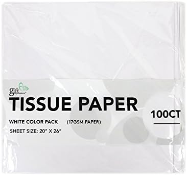 200 CT White 17GSM (Thicker, Durable & Crispy) Premium Quality Tissue Paper (White)