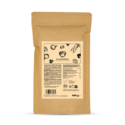 KoRo - Bio Gemüsebrühe ohne Salz 400 g - Würzig - Pulver zur Herstellung von Brühe und Suppen - Ohne Zusatzstoffe und Zuckerzusatz*