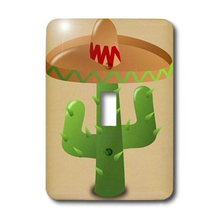 3dRose LSP_39638_2 finition brillante pour cette plaque cactus vert unique
