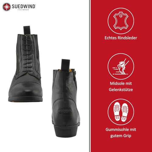 Foto von SUEDWIND FOOTWEAR Reit-Stiefelette »ADVANCED II SZ SOFT« mit YKK Reißverschluss seitlich | Weiches Oberleder | Tolle Passform | Komfort-Einlegsohle | Jodhpur-Schlüpf-Boots - Schwarz Gr. 39