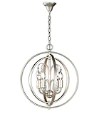 Honsel Leuchte Honsel Leuchten Pendelleuchte, Metall, E14, 30 W, silberfarbig, 45 x 45 x 0.01 cm