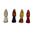 CHAVARIOS Santa Muerte mini Statues Pocket Size 4 Pieces Color Set