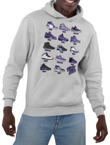 Retro Jordans Purple/White Colors Men's Hoodie Sweatshirt Pullover