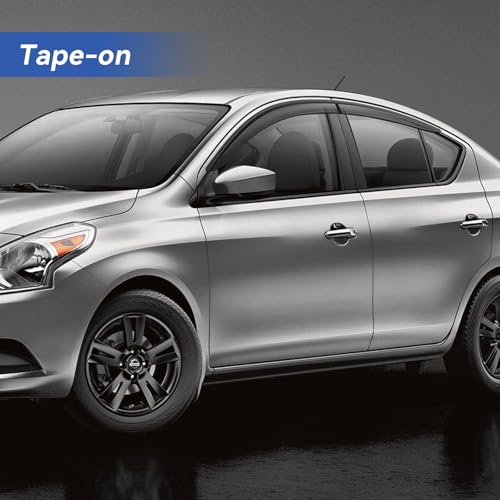 Image of Window Visors Rain Guards Shield for 2007-2012 Nissan Versa Hatchback, Out-Channel Window Vent Wind Deflectors Visors Shades for 07-11 Nissan Versa Sedan