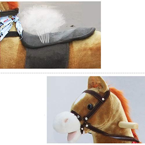 Schaukelpferd QIQIDEDIAN Schaukelstuhl aus Massivholz mit doppeltem Verwendungszweck Schaukel wiegen Baby Geschenk Baby… – Bild 4