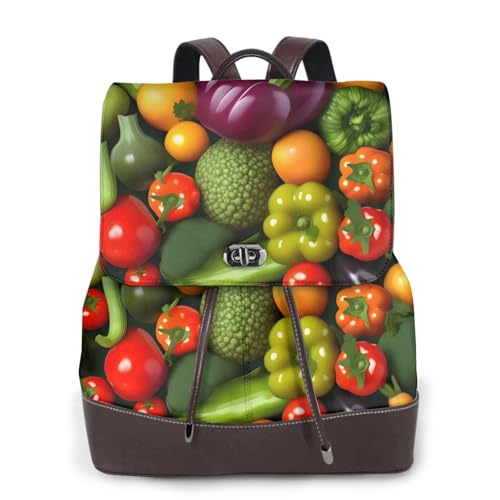 Sac à dos ordinateur portable unisexe en cuir noir à imprimé original pour le voyage