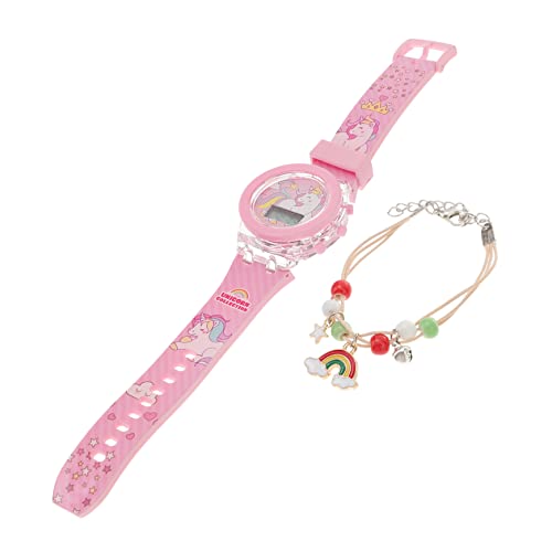 VALICLUD 3juegos Reloj Digital Infantil Luminiscente con Diseño De Unicornio y Pulsera para Niño Niña para Cumpleaños y Fiestas VALICLUD 3juegos Reloj Digital Infantil Luminiscente con Diseño De Unicornio y Pulsera para Niño Niña para Cumpleaños y Fiestas