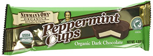 Newman's Own Dark Chocolate Cups, Peppermint, 1.2-Ounce Cups (Pack of 16)