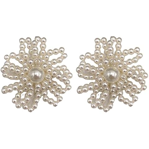 Qing Hui Elegant Rhinestone Flower Shoe Clips Cover