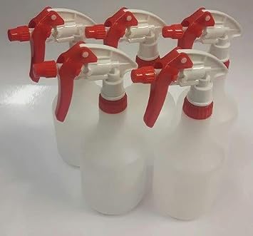50 x 600 ml empty plastic bottles + Canyon Trigger Sprayer Chemical Resistant Spray car mechanic