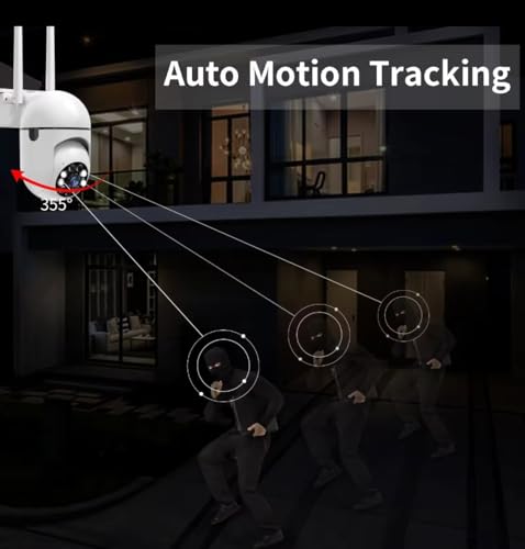 Image of 3MP WiFi Smart CCTV Security Camera for Home & Office | 360 PTZ Pan Tilt Zoom | Full Color Night Vision | Motion Detection Alerts | Two-Way Audio | Mobile App Remote View | Indoor Outdoor