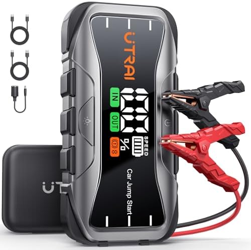 6000A 27000mAh Arrancador de Coches con 65W Carga Rápida, UTRAI 1...