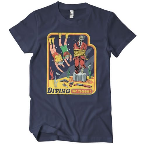T-shirt Steven Rhodes homme rétro imprimé de plongée