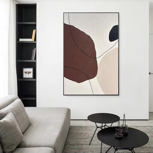 Tableau mural 30x50cm impression sur toile marron noir et beige - 2