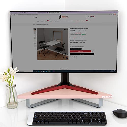 Image of INVISIBLE BED Wood Monitor Riser Stand, Computer Riser, Multi Color