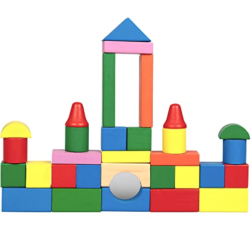 Right Track Toys RTT-BLK-100-R Wooden Blocks - 100 Pc Wood Building Block Set thumb #3