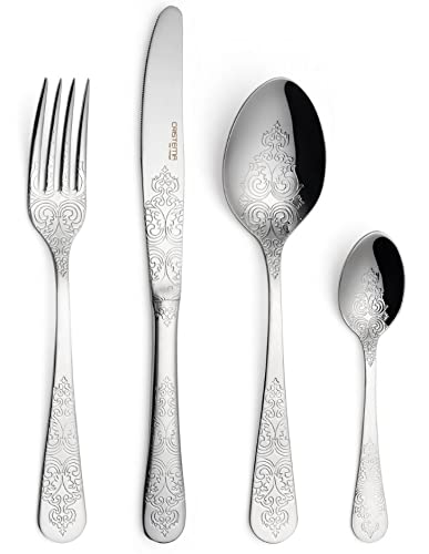 La Vida en Led Juego Cubertería Luxury Antique Estuche-Regalo 24/48/75/113 Piezas INOX 18/10 3 mm (24)