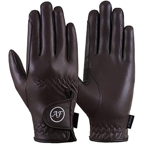 AF EQUESTRIAN Ladies Synthetic Leather Riding Gloves Cover