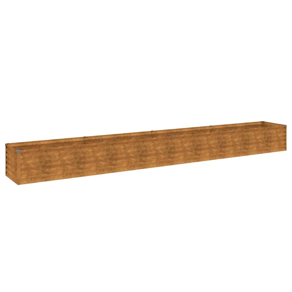 VIDAXL Corten Steel Raised Garden Bed 36 x 386 x 50cm