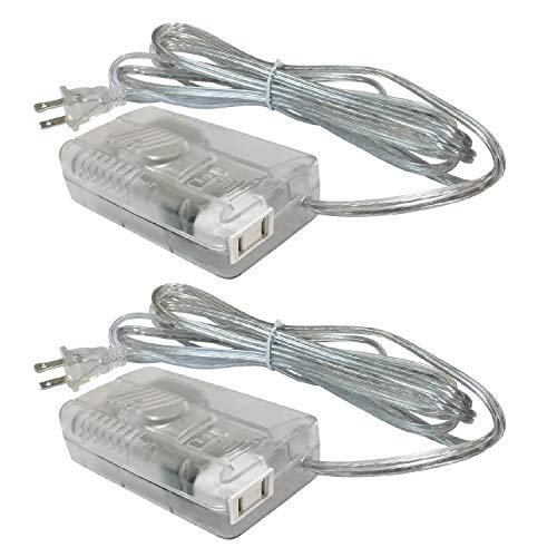 Limited Discount Royal Designs Light Dimmer Plug in Switch for Halogen and Incandescent Bulbs with Foot Slider, 6 Feet Cord, 300W, Set of 2