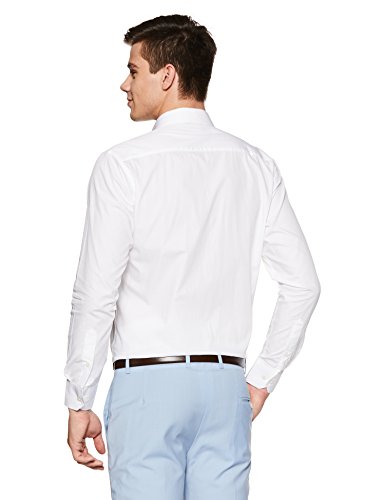 Image of Men's Solid Cotton Blend Formal Shirt with Pocket | Plain Design with Spread Collar & Full Sleeves - Regular Fit (Pack of 2)
