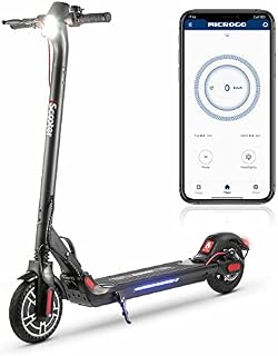 M5 Electric Scooter Adults, 3 Speed Mode - 350W Brushless Motor, 25km Long Range, LED Light, 8.5'' Solid Tires, Disc Brake & EABS, Folding Electric Scooters for Adults with APP Control