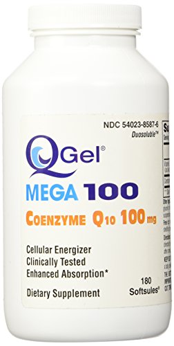 Q-gel mega 100 (100mg hydrosoluble coq10) 180 softgels