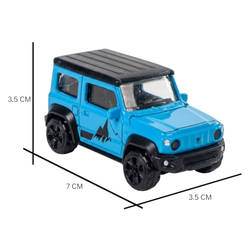Image of Mini Style Die Cast Metal Blue SUV Toy Car 1:64 Scale Collectible Off Road Adventure Vehicle Model for Kids Play Display Premium Miniature Car Gift Durable Metal Body Realistic SUV Model Toy