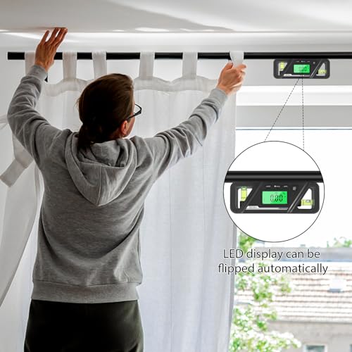 Nivel digital e inclinómetro con pantalla LED miniatura 3