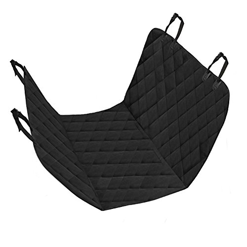 Floxik Premium Hundedecke für jedes Auto - wasserdichte, widerstandsfähige Autoschondecke für Hunde - Schondecke für Rückbank fängt Nässe, Schmutz & Haare + gratis Spielzeug & Tasche