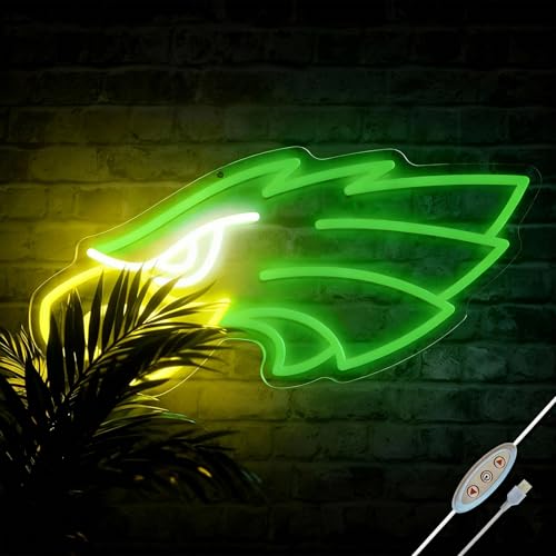 Eagle Neon Sign Wall Decor for Philadelphia Football Game Room Man Cave
