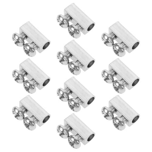 DOITOOL Abrazadera de Cable de Acero Inoxidable 30 Piezas Clip Ajustable M3 de 3 MM para Lámparas Colgantes Sujetador Metálico Resistente y Antideslizante para Uso Interior y Exterior