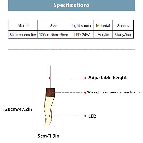 Chandelier LED moderne dimmable télécommandé pour salon 24W