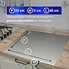 INOXLM Tagliere Spianatoia per impastare Piano da Lavoro in Acciaio Inox Varie Misure per Cucina, Bar e Ristorante (60x50 Piega 2 cm)