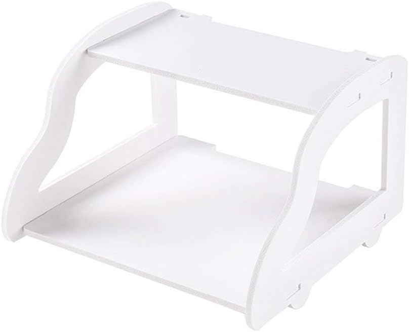 Abracing Punch-Free Storage Shelf Double Layer Wood-Plastic Board Router Storage Shelf