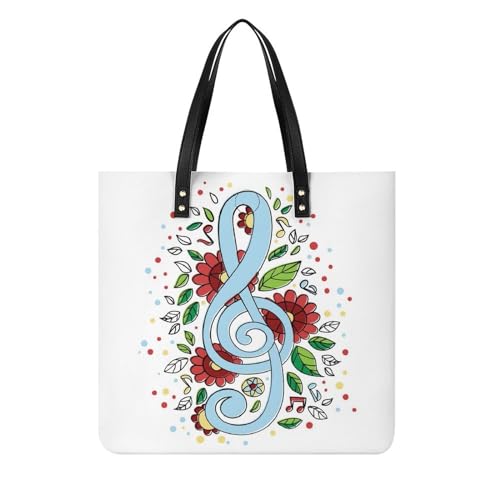 Tote bag clé de sol sac de voyage en tissu pour les sorties culturelles