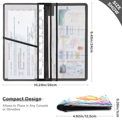 Organizador para auto compacto de cuero miniatura 3