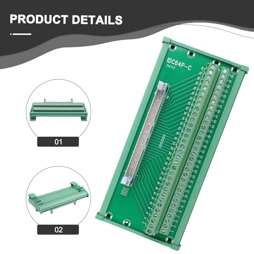 Connecteur IDC64P RichVibe bornier 64 broches avec coque vert 183x87mm