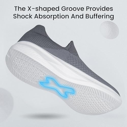 Womens Walking Shoes Slip on Tennis Shoes Non Slip Breathable Athletic Gym Workout Cross Training Sneakers3
