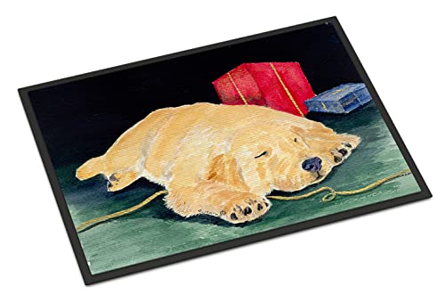 Caroline's Treasures SS8576JMAT Golden Retriever Doormat 24x36 Front Door Mat Indoor Outdoor Rugs for Entryway, Non Slip Washable Low Pile, 24H X 36W