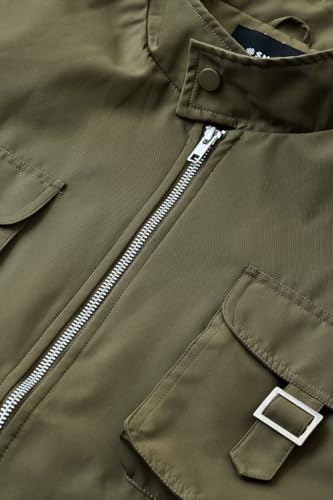 Image of SNITCH Men Casual Jacket | Regular Fit Textured Pattern With Lapel Collar & Full Sleeve | Polyester Blend Zip Closure For Everyday Street Style & Layering